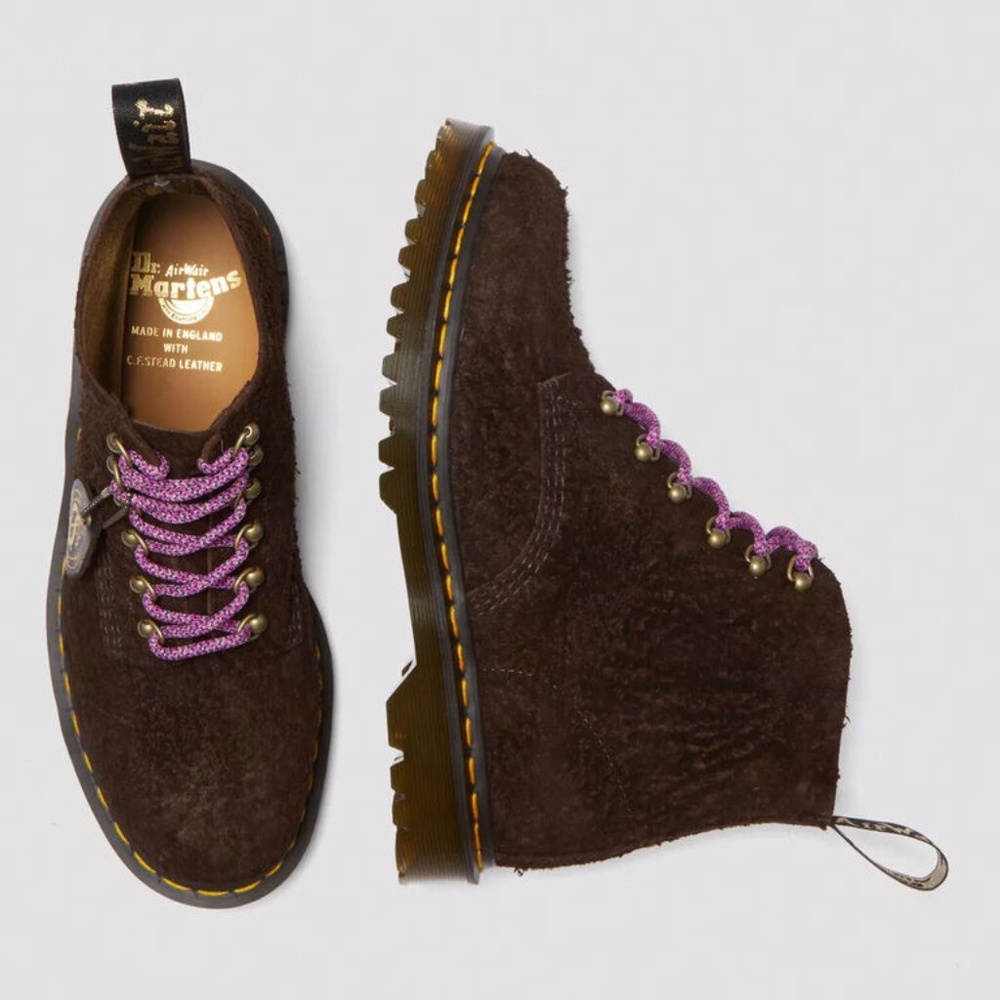 Dr. Martens Women's 101 BEN MIE MADE IN ENGLAND Brown Suede 1460 Retail $380!! - Picture 3 of 8